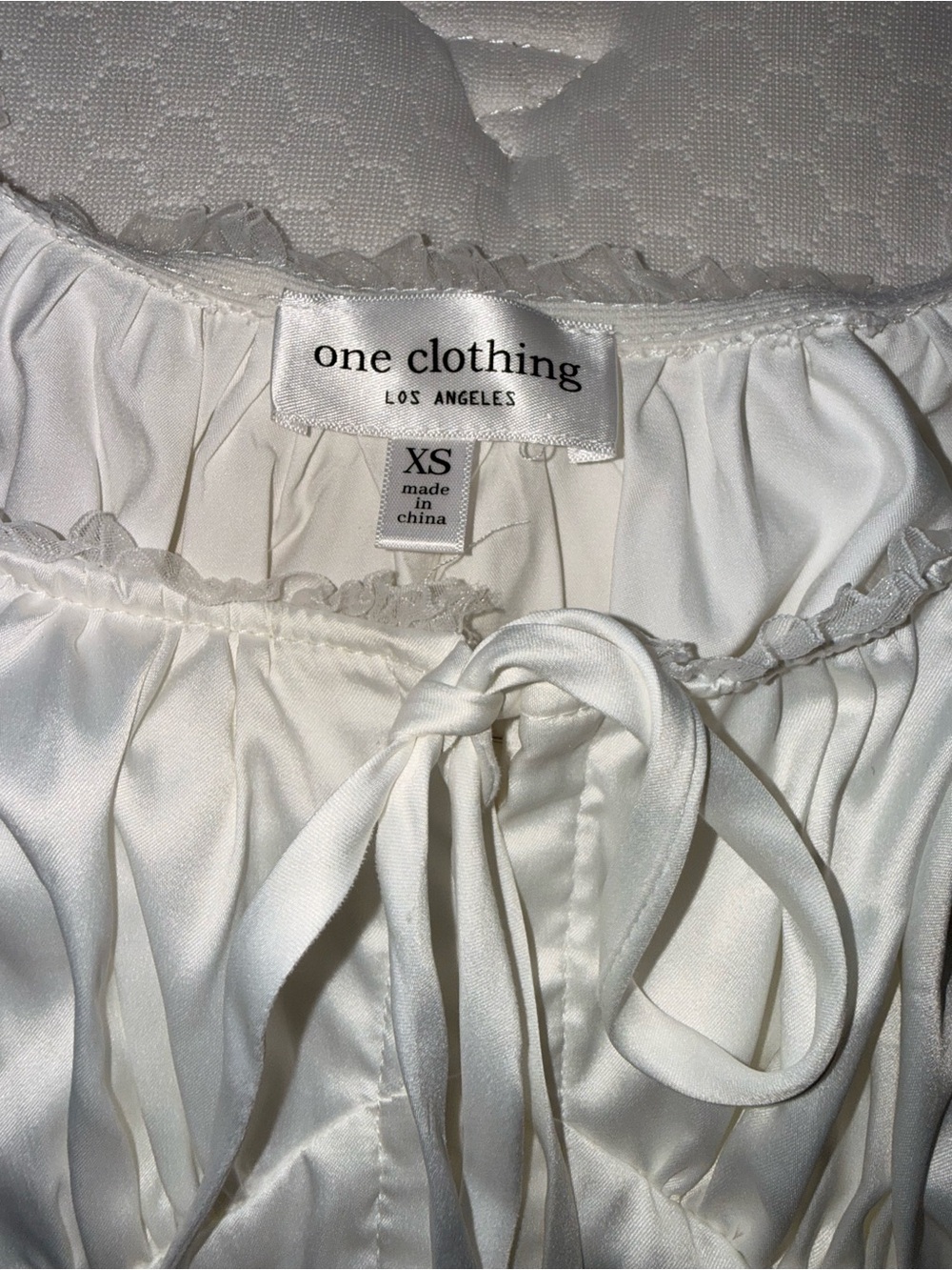 169. one clothing Pearl Satin Corset Tank - Picture 3 of 4